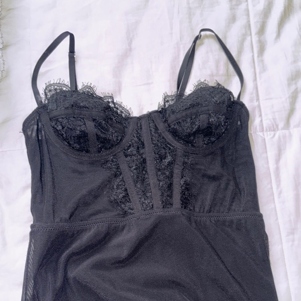 Urban Outfitters Black Mini Lace Dress